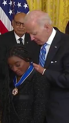 Simone Biles, the most decorated US gymnast in history, was awarded the presidential Medal of Freedom by President Joe Biden. | CNN