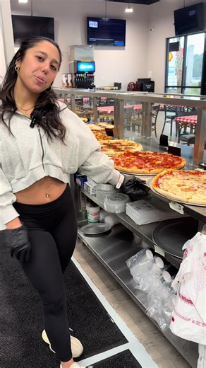 just talking a walk through our amazing counter:) only at sergio’s pizza #myrtlebeach #pizzagirl