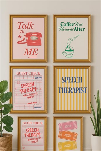 10 Aesthetic Speech Therapy Posters | Printable SLP Office Decor | Modern Therapy Room Wall Art for Slps, Speech Pathology, & Clinics - Etsy