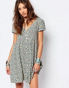 Denim & Supply By Ralph Lauren Babydoll Button Front Dress With Floral Print | ASOS