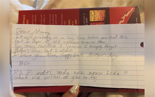 Woman finds coded message hidden in book—then she realizes what it means