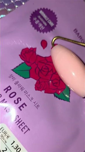 Marble Pink Face Roller 💗✨ on Rose Mask ASMR