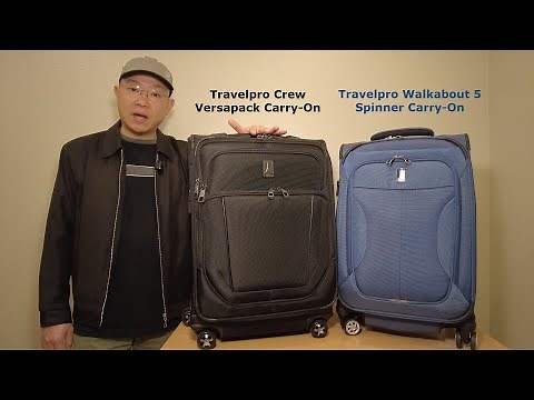 Travelpro Crew VersaPack Carry-On Spinner vs Walkabout 5 quick review and comparison