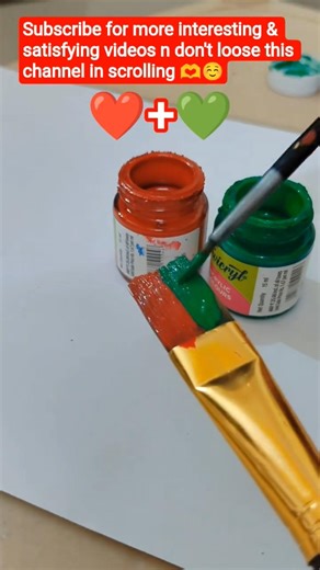 ❤️+💚 mixing painting satisfying #subscribe #colormixingmagic #satisfyingart #art #craft #painting