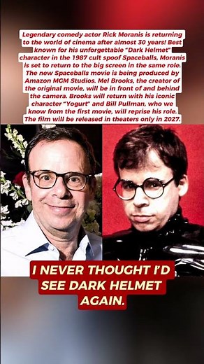 Rick Moranis Returns as Dark Helmet in New Spaceballs Film After 30 Years