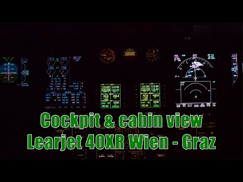 COCKPIT VIEW | Learjet 40XR flight Vienna to Graz
