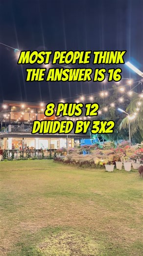 Most people failed this one🤓 If your answer is 16 try again 🧐 #math #mathematics #logic #mathskills #mathchallenge | IPassed Reviewer