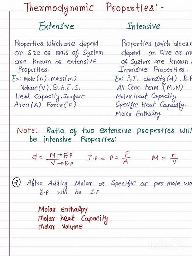 thermodynamics notes
