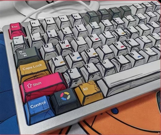 Comic Book Style Keycap Set | Custom Mechanical Keyboard Keycaps | PBT Dye-sublimation Keycaps | 135-key Set - Etsy