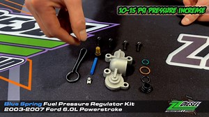 A must for 6.0 Powerstroke owners! Blue Spring Fuel Pressure Regulator Kit. Common pressure increases can be 10-15 PSI. Increased engine performance, drivability, and smoother power delivery. https://zzdiesel.com/zz-diesel-blue-spring-fuel-pressure-regulator-kit-/ #fordpowerstroke #60powerstoke #dieseltruck | ZZ Diesel | Facebook
