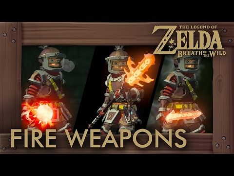 Zelda Breath of the Wild - All Fire Weapons (Complete Set Location)