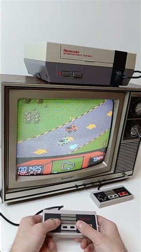 NES RC Pro Am Part2 - Sharp Linytron - ASMR #retrogaming #nes #nintendo #asmr #crt #gaming #gameplay