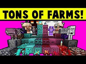 Farms for Minecraft: Hoglin, Basalt, Wood, Ghast tear, Magma, Skeleton, Nether plants, Nylium, Soil