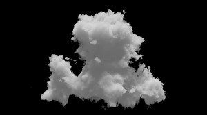 3D big cloud with alpha channel and looping animation.
