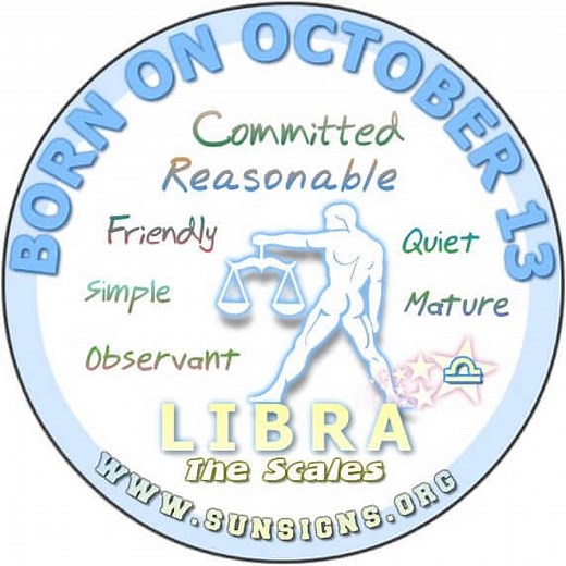 October 13 Zodiac Horoscope Birthday Personality