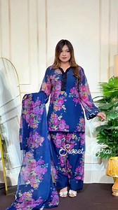 7.5K views · 1.6K reactions | Farshi salwer suit set ✅ Available In 4 Colours  Available colour:- ✅ Navy Blue ✅ Black ✅ Light Pink ✅ Hot pink  fabric:- Soft georgette with inner  Body size :- "36-46"  Kamiz length:- 32"  Pant length:- 39" farshi Style  sleeve length :- 20" | SWEET FLORA | Facebook