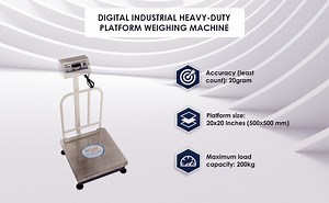 iScale ISP-200S Digital Platform Weighing Scale 500x500mm Stainless Steel | 200kg Capacity, 20g Accuracy | OIML R76 Compliant, ISO Certified Digital Weight Machine for Shop, Warehouse, Industrial Use - iScale India - Buy Best Digital Weighing Scales
