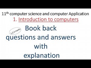 tn 11th computer science chapter 1|book back answers|short answers