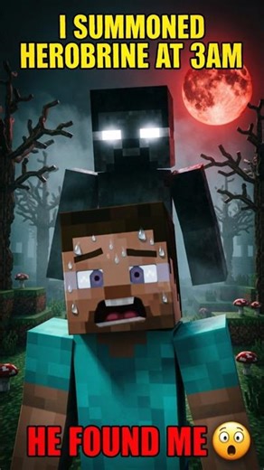 I Summoned HEROBRINE in Minecraft at 3AM… He Found Me 😱 #shorts
