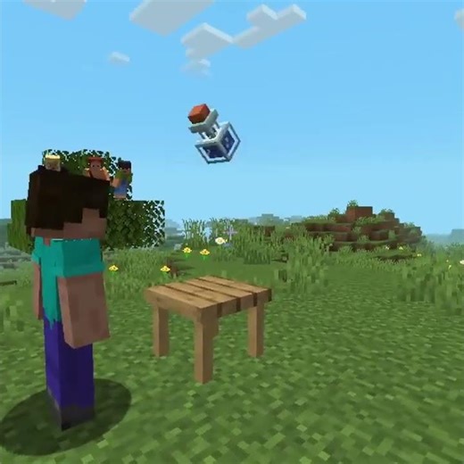 Bottle flip challenge #minecraft #shorts