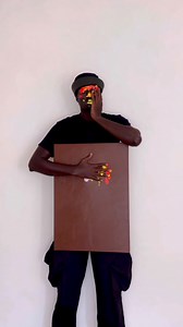 Boubou Niang is a Senegalese artist known for his energetic portraits made with unexpected tools such as tennis rackets, shoes, and even his own face. He creates upside-down portraits of famous figures, merging performance and painting into a unique style that fascinates viewers globally. Artist: @bouboudesign_ #art #painting #artist | Art Daily Dose