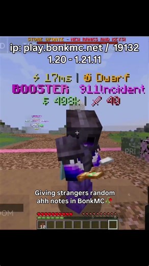 BonkMC / it can run on both java and bedrock btw #bonkmc #minecraftmeme #minecraft #bonkers