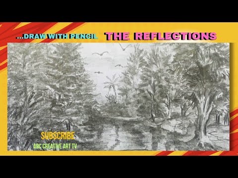 "The Reflections." When still water becomes a mirror, every pencil stroke tells a quiet story.