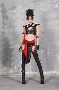 Ninja Costume Women, Sexy Ninja Top, Black Ninja Crop Top, Black Ninja Outfit Women, Halloween Ninja Costume Adults, Assassin Costume Woman - Etsy