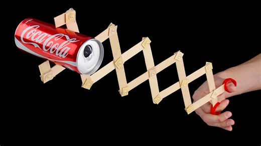 DIY extendable grabber: Make a popsicle stick tool to open a soda can!