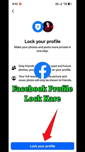 How To Lock Facebook Profile 2026 || facebook profile lock kaise karen #shorts