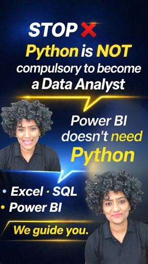 jayaratna on Instagram: "🎯 Students, listen up! 😰 Think you need coding to become a Data Analyst? Relax… 😎 You don’t have to start with Python! 💡 Start smart: ✅ Master Excel – Clean data, fast calculations, professional sheets ✅ Learn SQL – Fetch data like a pro ✅ Explore Power BI – Make reports & dashboards quickly 🔥 Pro tip: First grab the tools that companies actually use. Python can come later if you want to go deeper. 🎓 Career hack: Right skills + right tools = Job ready faster 💼 💪 
