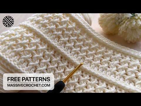 VERY EASY & UNUSUAL Crochet Pattern for Beginners!⚡️Crochet Stitch for Baby Blanket & Bag