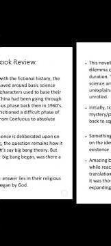 Review on book: The Three Body Problem