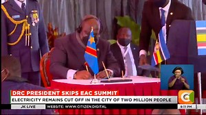 DRC President skips EAC summit Reports indicate that M23 rebels have tightened grip on Goma Civilians and foreign workers flee the country’s East Electricity remains cut off in the city of two million people 13 South African peacekeepers killed during a clash with M23 #JKLive Jeff Koinange | Citizen TV Kenya
