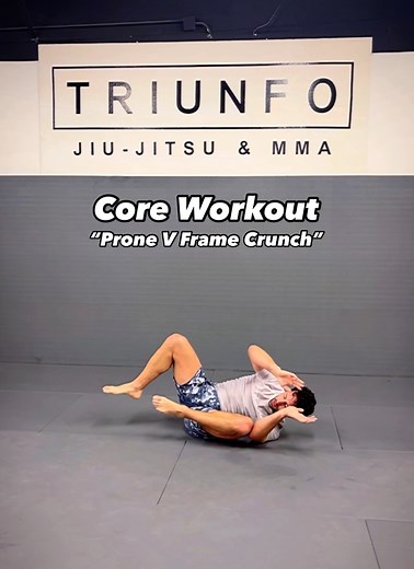 10K views · 451 reactions | Core Workout: Prone V Frame Crunches. Starting on our stomach, we’ll roll to one side connecting our bottom elbow to our bottom knee. As we transition from side to side, try to keep your feet off the floor. Work up to 3 sets of 10 on each side. MOVE BETTER #jiujitsuflo #jiujitsu #bjj #brazilianjiujitsu #coreworkout | Ari Goldman | Facebook