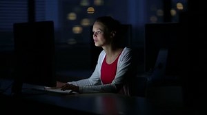 Young Female Student Working Alone Computer Stock Footage Video (100% Royalty-free) 5353481 | Shutterstock