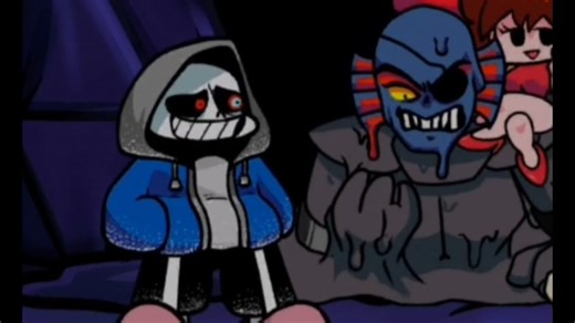 FNF Dusttale Remastered V2 尘埃传说V2模组回顾Drowning第三阶段曲目竖屏版本