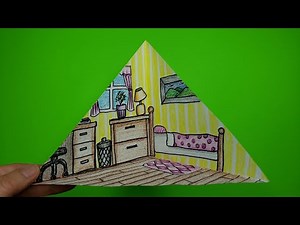 4th Grade Art: Room Drawing Inside of a 3D Triangle