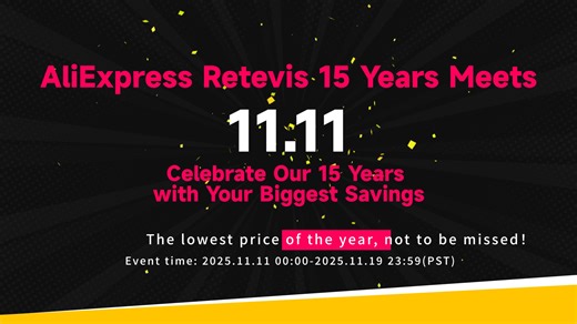 💥 Retevis 15 Years Meets 11.11 --Celebrate Our 15 Years with Your Biggest Savings Event Highlights: ✅ Order within two hours of the promotion and get 30% off Time: 2025.11.11 00:00:00 - 2025.11.11 1:59:59(PST) ✅ During the promotional period, enjoy exclusive tiered discounts: buy 2 products, get 2% off; buy 3 products, get 10% off; buy 15 products, get 15% off. This promotion is available in all countries and on all products. Time: 2025.11.11 - 2025.11.19 (PST) ✅ Follow RETEVIS official store t