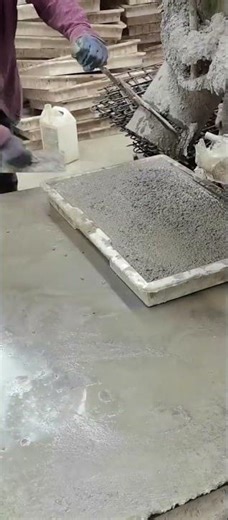 Smooth Concrete Pouring Technique Creating Dense Layers and Clean Mold Fill #popular #construction