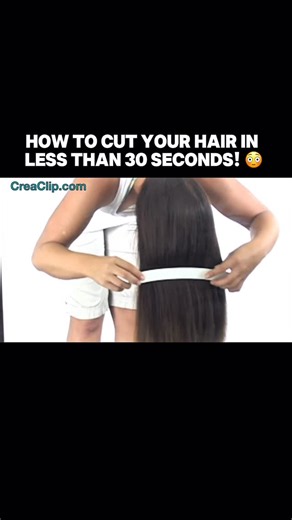 Creaclip on Instagram: "Cut your hair in under 30 seconds? ⏱️✂️ Yes with CreaClip. Just clip, trim, and done. Even layers in seconds. Salon look. DIY time. ✅ Comment “Clip” for the 🔗 #creaclip #hairhack #diyhaircut #haircut #howtocuthair #haircutting #hairtools"