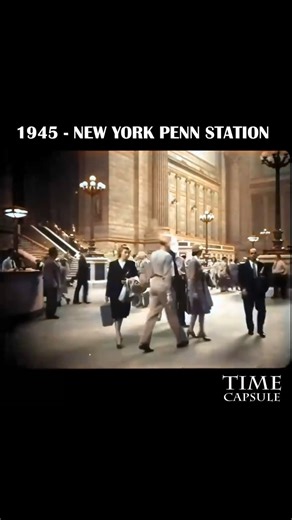214K views · 9.5K reactions | NYC Penn Station, 1945: ✨ A colorful snapshot of history. #NYC1940s | Amazing Time Capsule | Facebook