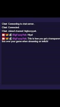 Transparent Twitch Chat Overlay #short #shorts #transparentchat #twitchtutorial