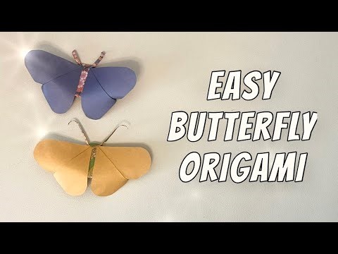 BUTTERFLY ORIGAMI - Easy Origami Tutorial Using One Piece of Pape - DIY Paper Craft for beginners
