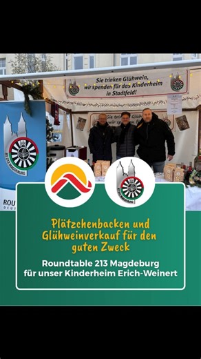 Stiftung Ev. Jugendhilfe on Instagram: "Plätzchenbacken & Glühweinverkauf für den guten Zweck – Round Table Magdeburg 213 für unser Kinderheim Erich-Weinert ❤️ In der Vorweihnachtszeit durften unsere Kinder und Jugendlichen aus den Wohngruppen im Kinderheim Erich Weinert Magdeburg wieder ein besonderes Highlight erleben: Gemeinsam mit den engagierten Mitgliedern des Round Table Magdeburg 213 wurde fleißig gebacken, dekoriert und gelacht. 🍪✨ Die leckeren Plätzchen wurden am 12. Dezember auf dem