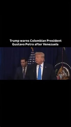 CoreInfo on Instagram: "US President Trump says Colombian President Gustavo Petro needs to “watch his ***.” “He’s making cocaine and sending it into the United States.”"