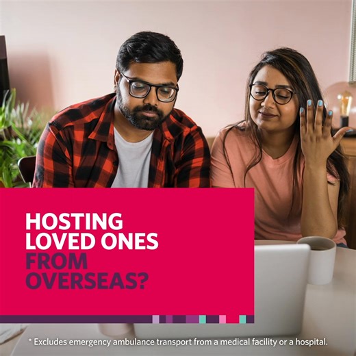 Hosting loved ones from overseas? Know they’re covered with HCF Overseas Visitors Health Cover. | HCF Health Insurance Australia