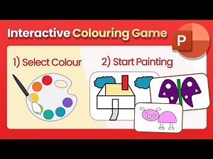 How to make Interactive Colouring Book Game in PowerPoint - Tutorial & Free Download Game Template