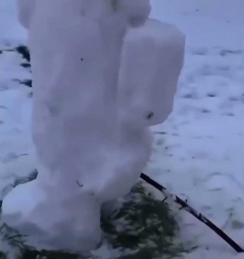 Among us snowman (amogus snowman meme)