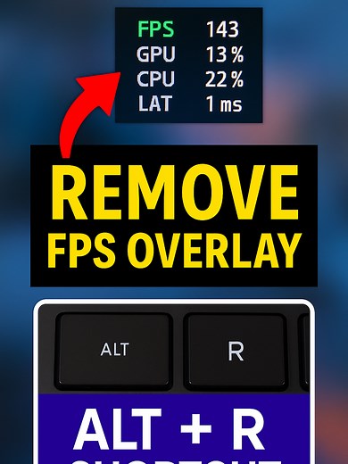 Remove FPS GPU CPU LAT from Top Right Corner Easily